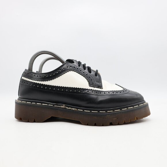 Doc Dr Marten Wingtip 3989 Men's UK 6 US 7 Bex Brogues Black & White England - Picture 1 of 16
